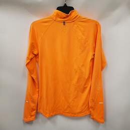 Nike Men Orange Half Zip Activewear Shirt S