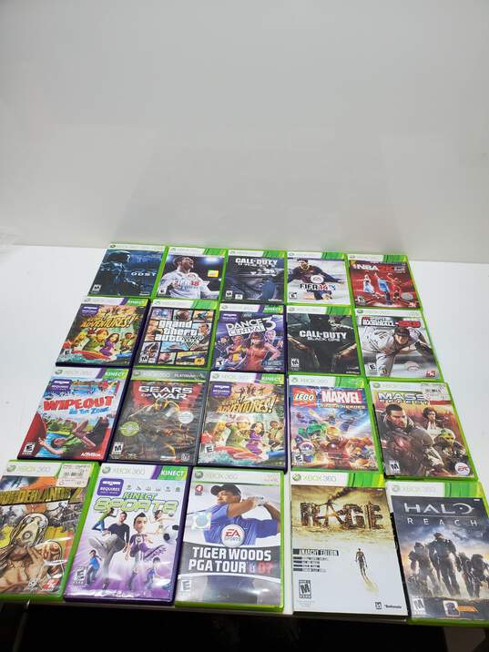 Lot of 20 EMPTY Xbox 360 Game Cases Halo Call of Duty GTAV image number 1