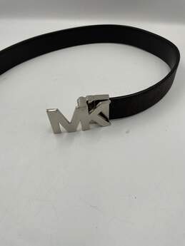 Michael Kors Mens Black Leather Monogram Adjustable Dress Belt W-0528107-F alternative image