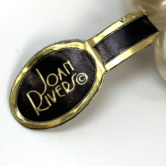 Designer Joan Rivers White Pearl Elastic Band Beaded Bracelet With Box image number 5