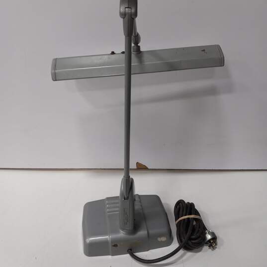 Vintage Dazor Industrial Grey Desk Lamp image number 3