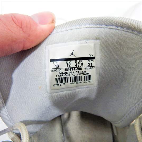 Air Jordans 1 Flight 5 Premium White Grey Men's Shoes Size 13 image number 6