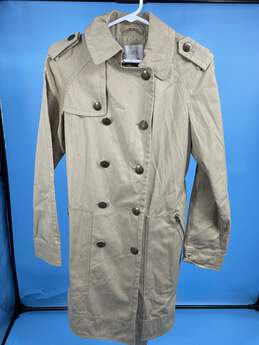 Ann Taylor Loft Womens Beige Double Breasted Trench Coat Size S T-0542973-B