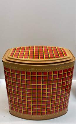 Vintage Thermos Brand Oval Cooler-Plaid Red, Yellow alternative image