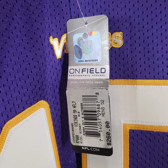 Buy the NWT Mens Minnesota Vikings Sidney Rice Football-NFL Jersey Size 52