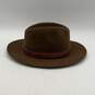 Brooks Brothers Brown Wide Brim Leather Trim Fedora Hat Size XL image number 2