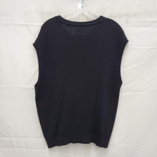 Callaway MN's Black 100% Merino Wool Golf Vest Size L image number 2