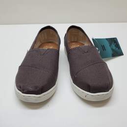 TOMS Youth Alpargata Size Y4 Classic Ash Canvas Slip On Shoes Brown alternative image