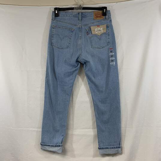 Men's Light Wash Levi's 501 Original Fit Button-Fly Jeans, Sz. 29x30 image number 2