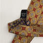 NWT Mens Orange Silk Floral Adjustable Keeper Loop Designer Neck Tie image number 4