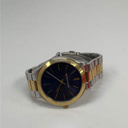 Designer Michael Kors MK-3479 Two-Tone Round Blue Dial Analog Wristwatch alternative image