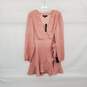 Lulus Pink Lined Faux Wrap Midi Dress WM Size L NWT image number 1