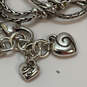 Designer Brighton Silver-Tone Chain Twist Lariat Pearl Pendant Necklace image number 4