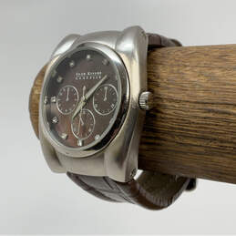 Designer Joan Rivers V377 Silver-Tone Brown Analog Dial Quartz Wristwatch