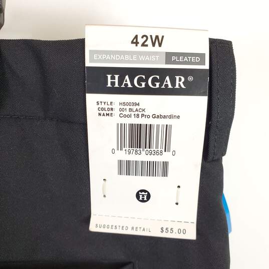 Haggar Men Black Shorts Sz 42 NWT image number 5