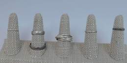 Artisan 925 Bali Style Geometric Interlocking & Wide & Thin Band Rings Variety 24.9g
