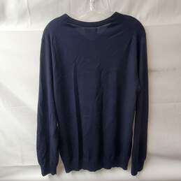Naadam Navy Blue Long Sleeve V-Neck Cashmere Sweater Size L alternative image