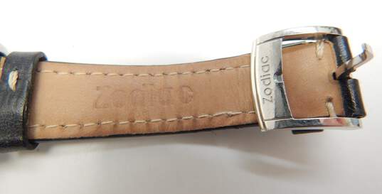Zodiac Z03401 Rectangle Swiss Quartz Black Leather Strap Watch 41.1g image number 11