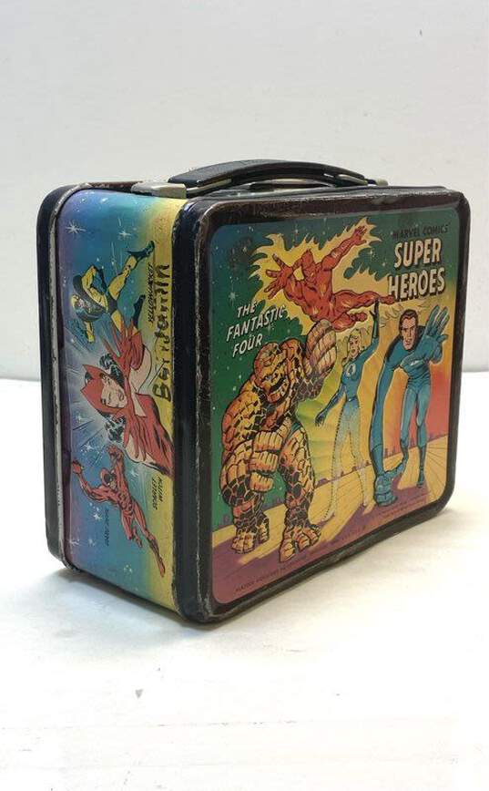 Vintage Lunch Box 1970's Spider-man Marvel Comics Fantastic Four Super Heroes image number 4