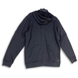 NWT Mens Black White Long Sleeve Hooded Pockets Full-Zip Track Jacket Sz L alternative image