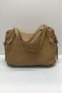 Dooney & Bourke Nina Beige Pebbled Leather Shoulder Handbag image number 2