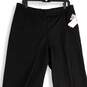 NWT Womens Black Flat Front Slash Pocket Straight Leg Ankle Pants Size 14 image number 3