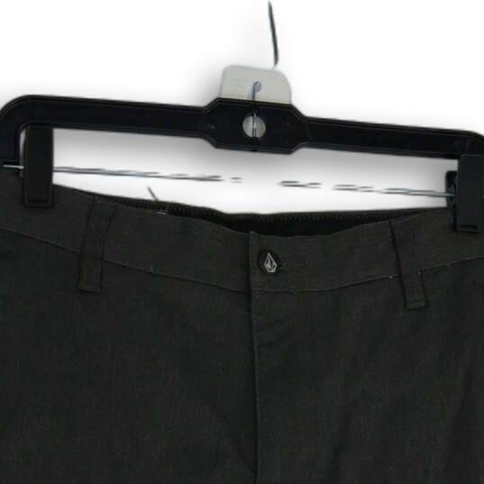 NWT Mens Gray Flat Front Slash Pocket Casual Chino Shorts Size 30 image number 3