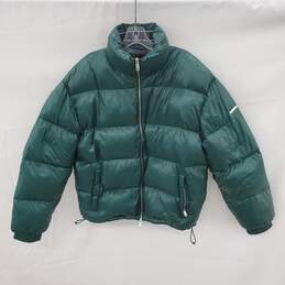 Armani Exchange Size Large Puffer Jacket Dark Green Polyester