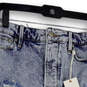 NWT Womens Blue Denim Medium Wash Bombshell Cut-Off Shorts Size 8/29 image number 3