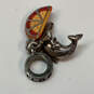 Designer Pandora S925 ALE Sterling Silver Orange And Fish Dangle Charm image number 3