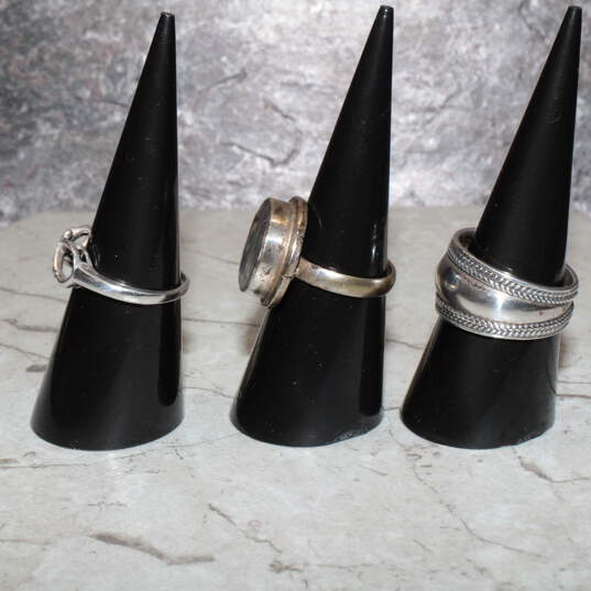 Assortment of 3 Sterling Silver Rings (Sizes 6.25 - 8.5) - 14.2g image number 3