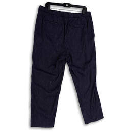 NWT Womens Blue Striped Flat Front Drawstring Harem Pants Size Large alternative image