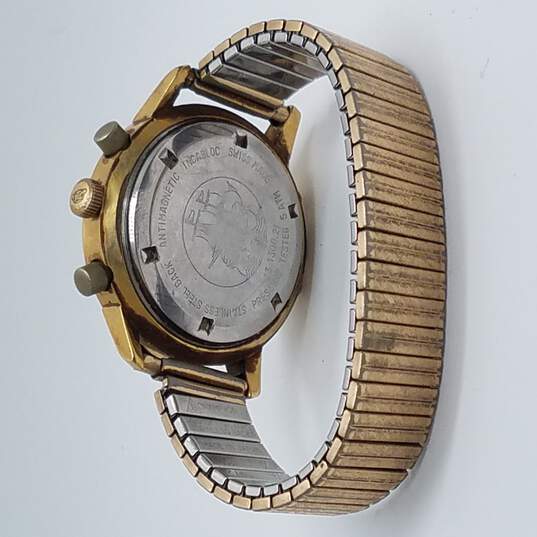 Wakmann Model 71.1308.21 Gold Filled Gigandet Vintage Chronograph Valjoux Mvmt 730 Rare Watch image number 10