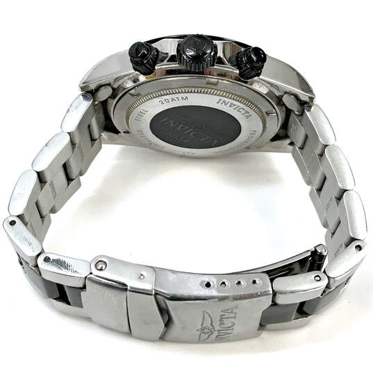 Designer Invicta Chronograph Black Round Dial Chain Strap Analog Wristwatch image number 2