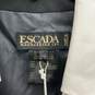 NWT Escada Womens Black White Long Sleeve Button Front Pea Coat Size 42 w/COA image number 5