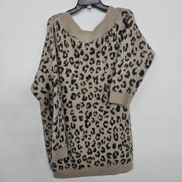 Leopard Print Sweater Dress alternative image