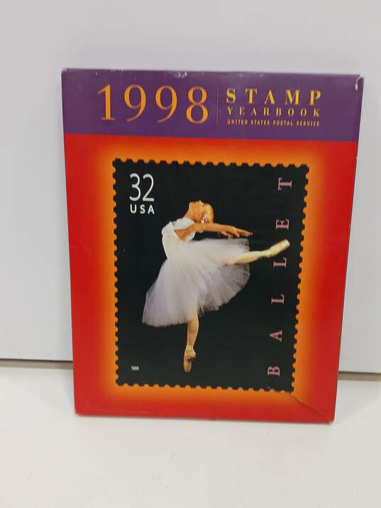 Year 1998 Stamp Yearbook Commemorative Stamp Collection Hardcover Book image number 1