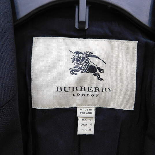 Women's Burberry London Black Short Sleeve Summer Blazer Size 6 image number 3