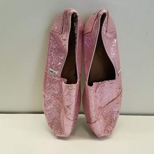 Toms Glitter Slip On Shoes Pink 9.5 image number 6