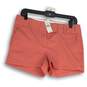 NWT Loft Womens Riviera Pink Flat Front Slash Pocket Chino Shorts Size 4 image number 1