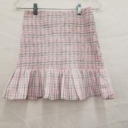 French Connection Soft Pink Check Skirt NWT Size 2