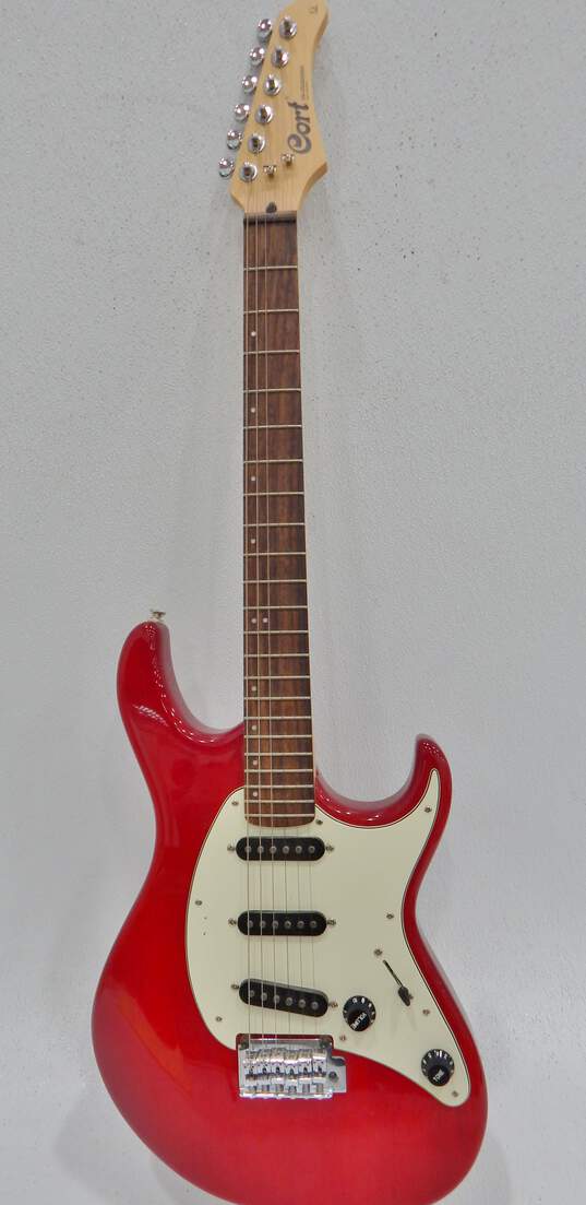Cort Brand G 200/G Series Model Red Electric Guitar w/ Soft Gig Bag and Accessories image number 1