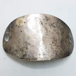 Unbranded 925 Silver Hammered Hair Barrette - Size One Size