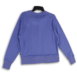 NWT Womens Blue Henley Neck Long Sleeve Pullover Sweatshirt Size M alternative image