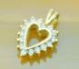 Romantic 14K Yellow Gold Diamond Accent Open Heart Pendant 1.3g image number 2