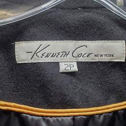 Kenneth Cole New York Melton Faux Leather Trim Wool Blend Coat 2P alternative image