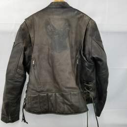 Wilsons Black Leather Biker Jacket Size XXL alternative image