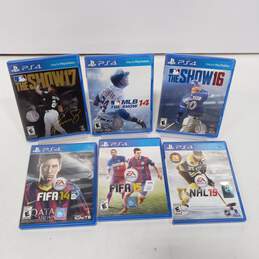 Lot of 6 Assorted Sony PlayStation 4 PS4 Sports Video Games alternative image