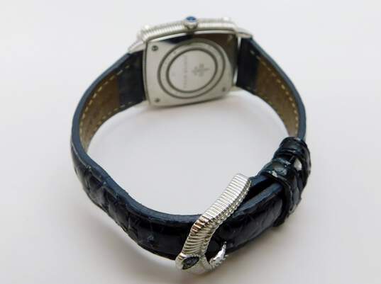Women's Judith Ripka Swiss Blue CZ Snake Leather Analog Watch image number 3