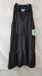 CeCe Women's Sleeveless V-Neck Black Polka Dot Tiered Dress Size S image number 1